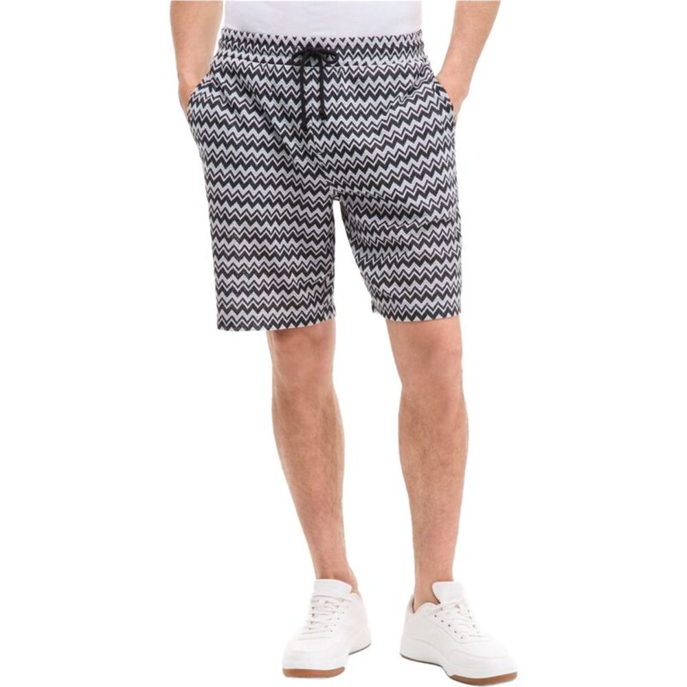 Karl Lagerfeld Mens Zig-Zag Jacquard Athletic Walking Shorts, NWT